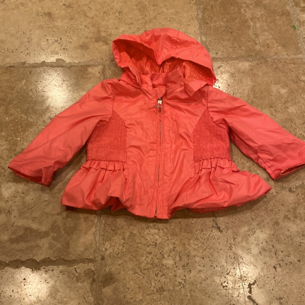 Designer Mayoral Baby Raincoat, 6-12 months detachable hoddie